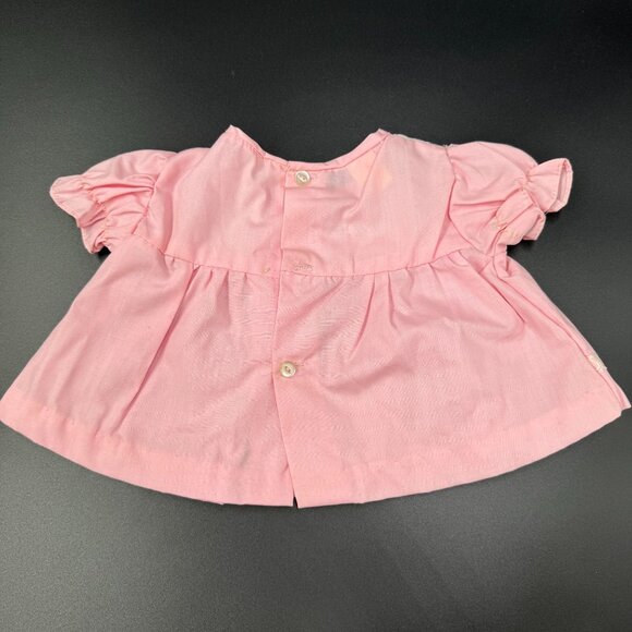 Vtg 70's 80's Baby Girls "Hello World" Pink Dress w/Duck Embroidery 0-6 months - Picture 14 of 14